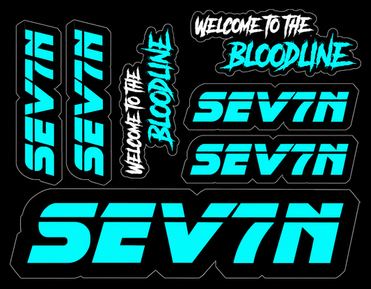 SEV7N Bloodline Aqua Sticker Sheet
